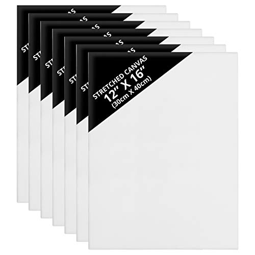 Belle Vous Pack de 7 Lienzos para Pintar en Blanco 30 x 40 cm – Set Panel de Lienzo Grande Cuadrado Preestirado – Aptos para Pintura Acrílica y al Óleo - Lienzo Blanco para Bocetos y Dibujos