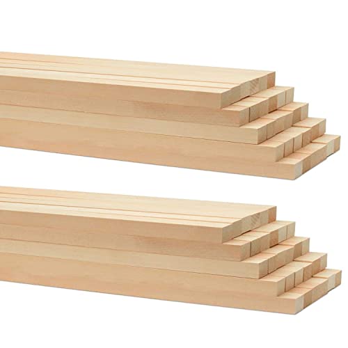 TSKDKIT 60 Pcs Palos Cuadrados de Madera 30 cm x 5 mm x 5 mm, Palos de Madera Natural Cuadrados, Varillas de Madera Tablones de Madera Extra Largo Resistentes para Paletas y Manualidades