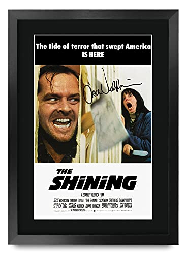 HWC Trading The Shining A3 Enmarcado Regalo De Visualización De Fotos De Impresión De Imagen Impresa Autógrafo Firmado Por Jack Nicholson Los Aficionados Al Cine