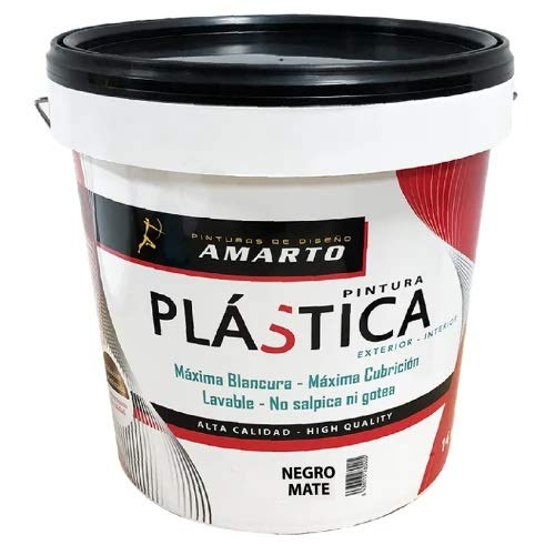 Pintura Plastica Negro Mate (4 L.)