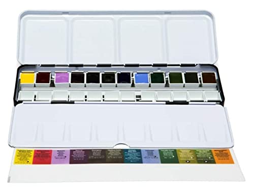 Daniel Smith MEzzi Godet - Set de 12 colores en caja de metal, 1 unidad