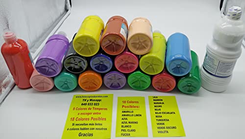 Témpera Líquida comprar Témperas de 8 Colores Distintos a escoger por Ud entre 18 Colores de Témperas Líquidas de 500cc posibles Comprar Témperas de Colores Surtidos clásicos Témperas Escolares Precio