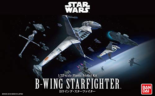Revell Bandai Star Wars B-Wing Kit di modelli in plastica, Escala 1:72, Color sin Barniz (01208)
