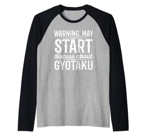 Advertencia puede comenzar a discutir sobre Gyotaku Camiseta Manga Raglan
