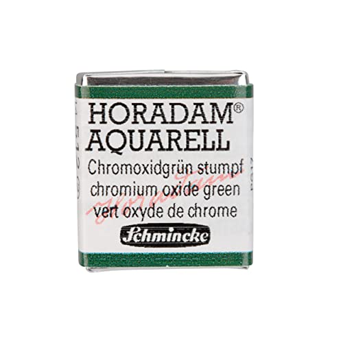 Schmincke - HORADAM® AQUARELL - acuarelas para artistas, 512 óxido de cromo verde mate, 14 512 044, 1/2 godet
