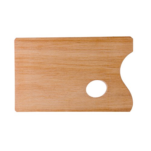 Lienzos Levante Paleta de Pintor Rectangular, Chapa de Madera Aceitada, 2-MR, 16x25,5 cm