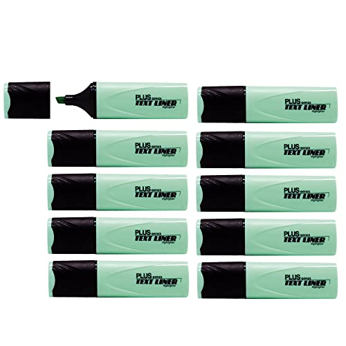 Fluorescente Plus TEXT LINER Pastel Verde Caja 10 unidades