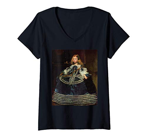 Mujer Retrato barroco de la infanta Velázquez Camiseta Cuello V