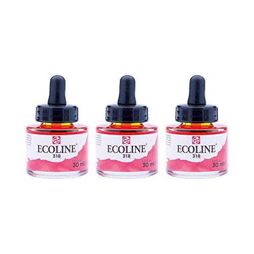 Royal Talens 11253181 TALENS Ecoline Acuarela LIQUIDA 30ML Carmin, Regular, 10