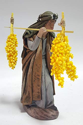 Arte Pesebre Pastor con dátiles al Hombro, para Figuras de 14 cm