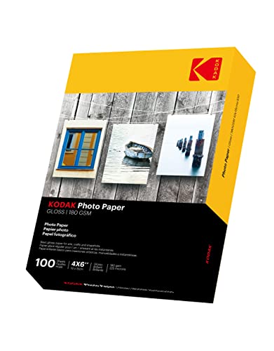 KODAK Prints - Papel fotográfico (180 g, 4R, 100 unidades)