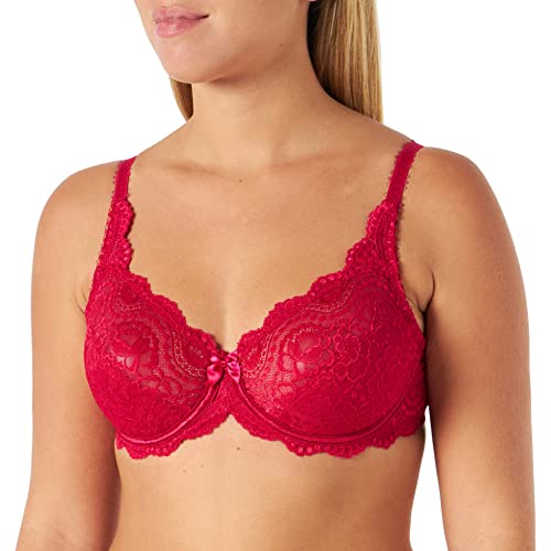 Playtex Sujetador con Aros Flower Elegance, Rojo Rubi, 90C para Mujer