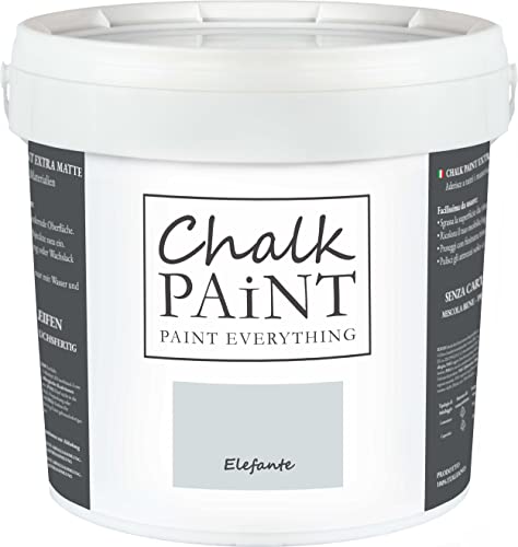 Chalk PAiNT PAINT EVERYTHING Bianco Shabby Pintura (5 l (Paquete de 1), Elefante)