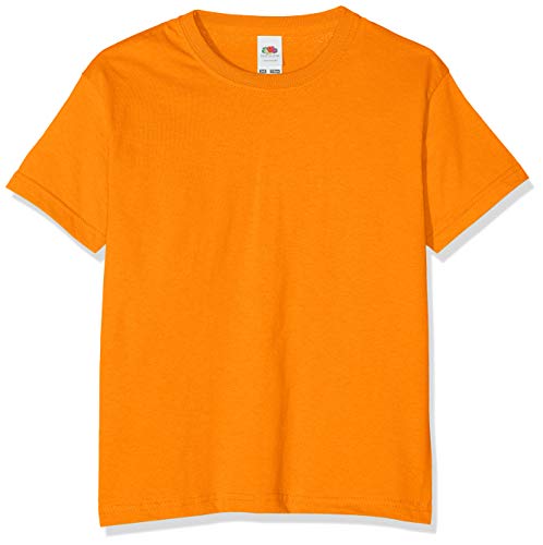 Fruit of the Loom Value T, Camiseta Niño, Naranja (Orange - Orange), 7-8 años