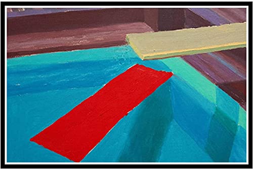 YaShengZhuangShi Póster Obras de arte 30x50cm Sin marco Citon David Hockney 《Lámina pastosa flotando en una piscina》 Arte de la lona Decoración de fondo de pared Decoración del hogar