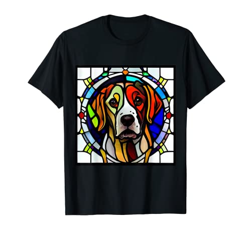 Spaniel bretón - vidrieras de colores Camiseta