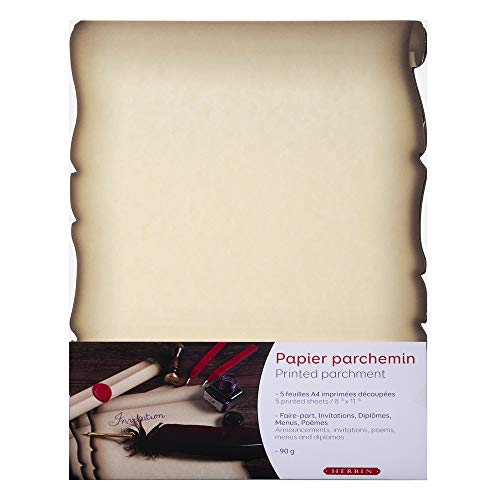Clairefontaine 427B - Paquete de 5 hojas de papel pergamino, A4, 90 g