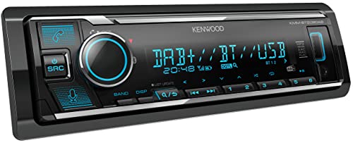 Radio con Bluetooth para Coche, Compatible con Spotify y Alexa - Autorradio 1 DIN Extraíble con Entrada USB y Aux - Equipo de Musica Sintonizador Dab+ y FM/Am Kenwood KMM-BT508DAB