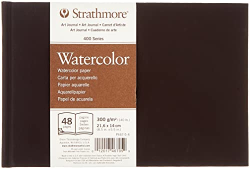 Strathmore 467-5, Álbum Watercolor 400 Series, Blanco Nat, Papel, 48 paginas - 21.6 x14 cm