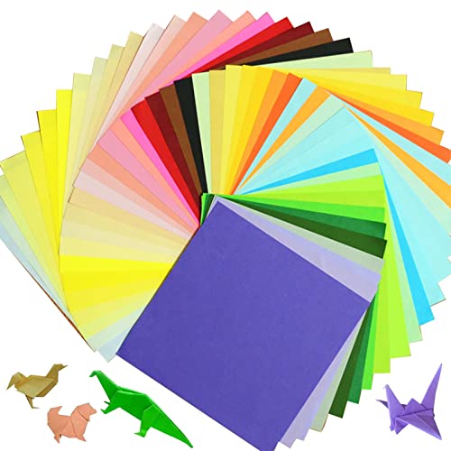 Lote de 100 papeles de Origami 50 colores de doble papel Origami para papel Origami artesanal y decoración, proyectos de bricolaje artes