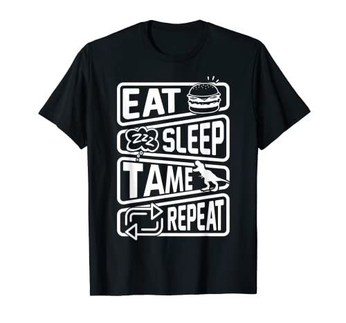 Funny Dinosaur Lovers Dino T-REX Eat Sleep Tame Repeat Camiseta