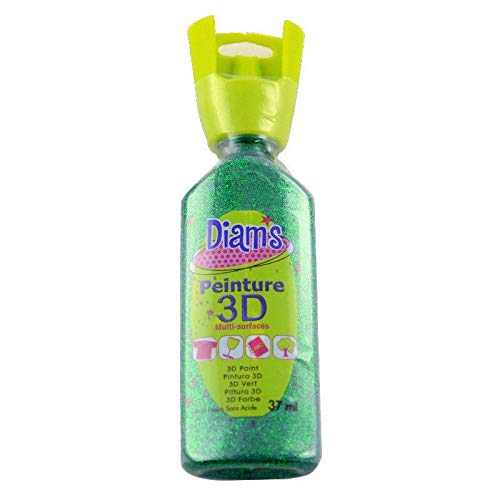 DIAM'S Pintura 3D Todos Soportes, Verde Brillante, 37 ml
