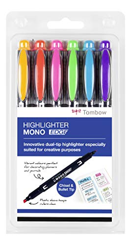 Tombow WA-TC-6P Mono Edge - Rotuladores (6 unidades, 180 x 10 x 2 cm)