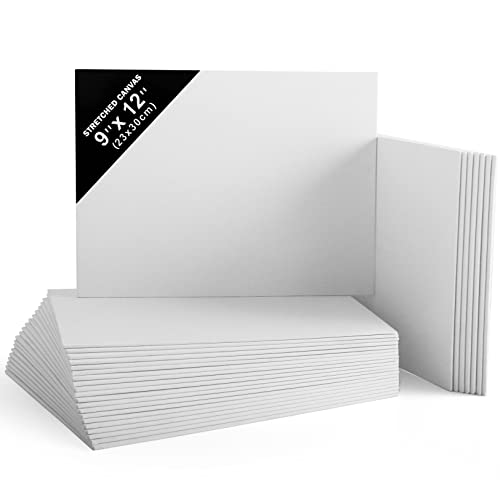 Belle Vous Pack de 28 Lienzos para Pintar en Blanco -23 x 30 cm – Set Panel de Lienzo Preestirado – Aptos para Pintura Acrílica y al Óleo - Lienzo Blanco para Bocetos y Dibujos