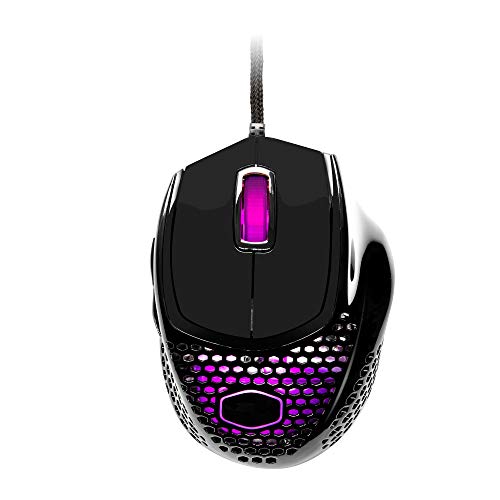 Cooler Master MM720 RGB-LED Ratón Gaming con Cable Sujeción Garra -Carcasa Ultraligera 49g, Sensor Óptico 16000DPI, Conmutadores 70 Millones Clic, Pies PTFE Suave Desplazamiento - Negro Brillante