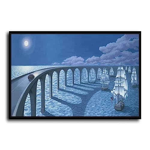 Rob Gonsalves Póster Surrealismo Obras de arte Pintura Vintage Lienzo Arte de la pared Rob Gonsalves Impresiones Imagen moderna para la decoración de la sala de estar 50x70cm Sin marco