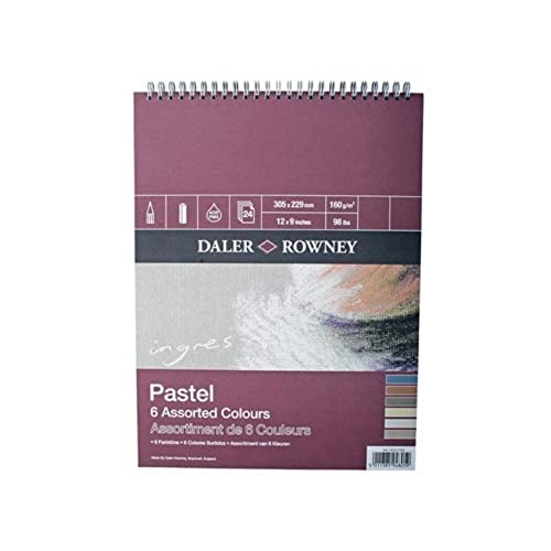 Álbum Espiral ideal para Pastel DALER ROWNEY Ingres, de Formato 15 x 23 cm, con 24 Hojas de Papel de 160 g/m2 de Grano Texturado