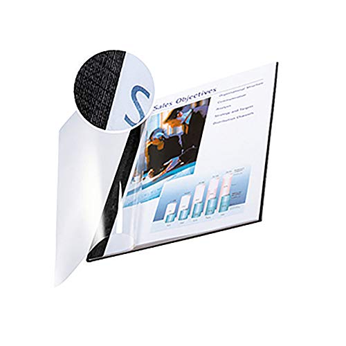 LEITZ 73980095 - Tapas encuadernación flexibles A4 Cubierta transparente contraportada cartoncillo 220 gr. Lomo 3.5 mm (caja 10 ud.) color negro