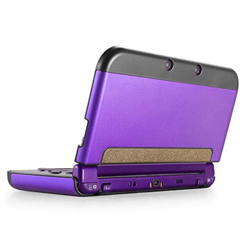 TNP Funda protectora para New Nintendo 3DS XL LL 2015, carcasa de aluminio y plástico para New Nintendo 3DS XL LL, protección del riesgo de arañazos, protectora de pantalla, color morado