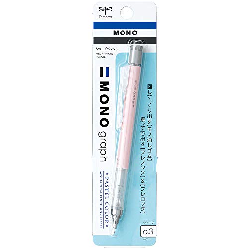 Tombow Mono Graph Mechanical Pencil Pastel Color | 0,3 mm | Coral Pink