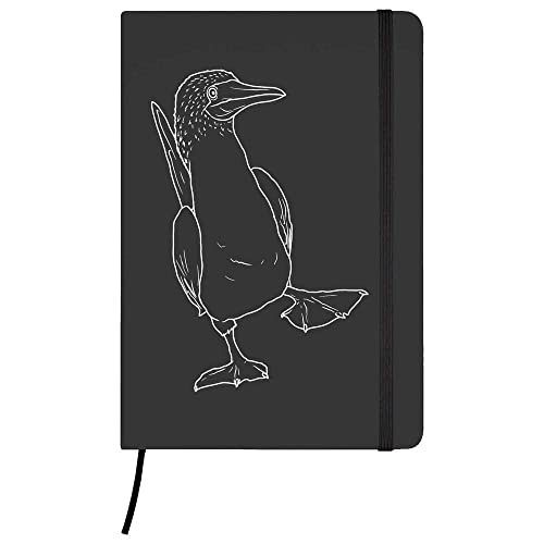 A5 'Piquero de patas azules' Negro Cuaderno de Tapa Dura (NB00049870)