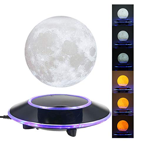 VGAzer Lámpara de luna levitando magnética flotando y girando en el aire libremente con luces LED que cambian gradualmente para el hogar, decoración de oficina, regalos únicos para las fiestas