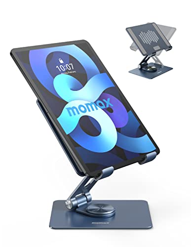 MOMAX Soporte para iPad para escritorio, soporte giratorio de 360° con base giratoria, aire/mini y más, diseño portátil para tableta para dibujar cocina POS