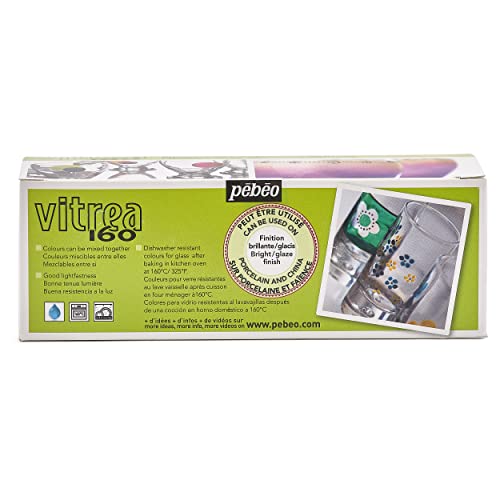 PEBEO Vitrea 160 111100 - Pinturas para Cristal (10 Unidades, 45 ml)