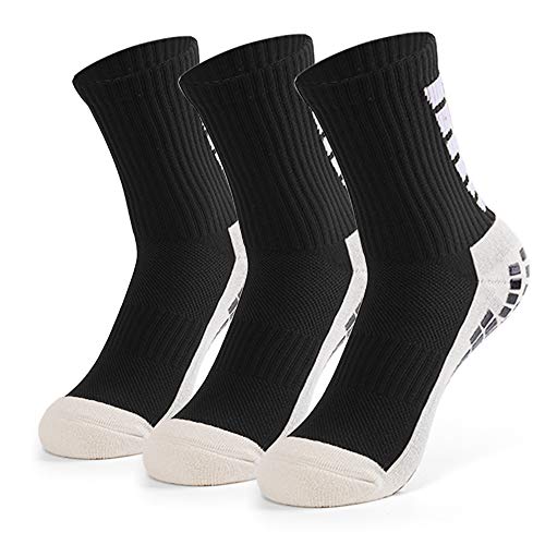 Lixada Calcetines Fútbol, Calcetines Deportivos Antideslizantes, 1 Par / 3 Pares Calcetines Running para Hombres, Calcetines Deportivos de Tubo Alto de Fútbol