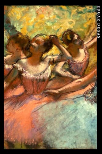 Edgar Degas: Cuatro bailarines de ballet en el escenario. Cuaderno de notas. Design artístico y elegante.