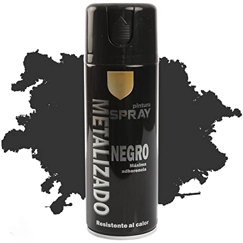 H HANSEL HOME Pintura Spray Negro Metalizado 400 Ml
