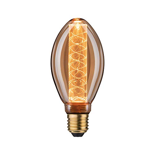 Paulmann 28827 Lámpara LED InnerGlow ampolla interior con dibujo de espiral 120lm 3,6W 1800K E27 regulable iluminación oro cristal fuente de luz