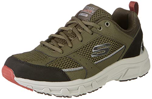 Skechers OLBK Oak Canyon 51898 - Zapatillas de exterior para hombre de cuero velour y nailon, talla 41, caqui