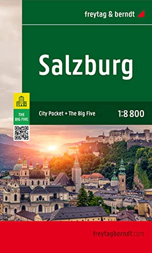 Salzburgo, plano callejero palstificado. Escala 1:10.000. Freytag & Berndt.: Stadskaart 1:10 000