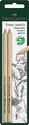Faber-Castell 185698 - Blister lápices goma para borrar, con precisión