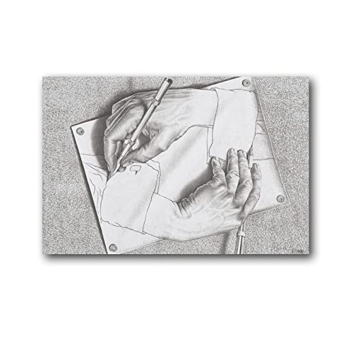 MC Escher - Póster de pared (2 unidades, 2 unidades), diseño de cuadros, lienzo, obras de arte, estética, 40 x 60 cm