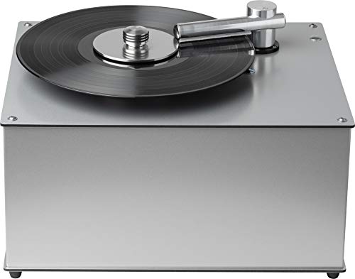 Pro-Ject VC-S2 ALU, máquina de limpieza de discos premium para vinilo y goma laca de 78 rpm, color plateado