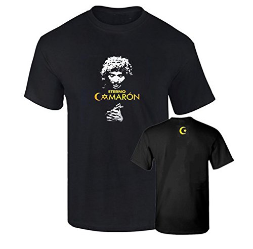 Camiseta Negra CAMARON DE LA Isla Oro Eterno Algodon 190grs Manga Corta Producto Oficial (L)
