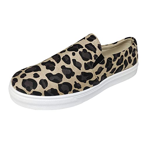 Bambas Mujer Casual Zapatos Casuales Planos de Talla Grande con Estampado de de Tela a la para Mujer Playeros Rojos Mujer