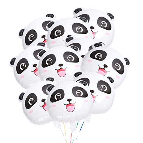 jojofuny 10 Piezas de Globos de Oso Panda de Dibujos Animados con Cabeza de Animal Globo de La Selva de Safari Animal Globo Fondo de Pared Prop para Fiesta de Cumpleaños de Bebé